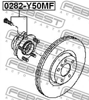 Купить запчасть FEBEST - 0282-Y50MF Ступица в сборе передняя INFINITI M35/45 2004-2010, INFINITI Q70/M (Y51) 2010- 0282-Y50MF