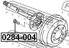 Купить запчасть FEBEST - 0284-004 Шпилька колесная NISSAN PATHFINDER R51 0284-004