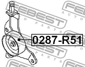 Купить запчасть FEBEST - 0287-R51 Ролик натяжной 0287-R51