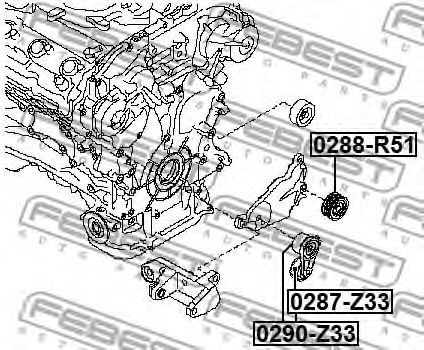 Купить запчасть FEBEST - 0287-Z33 Ролик натяжной 0287-Z33