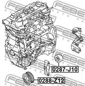 Купить запчасть FEBEST - 0288-Z12 Ролик обводной NISSAN TIIDA C11 (05-12) 0288-Z12