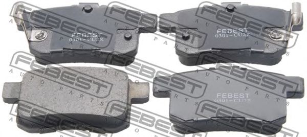 Купить запчасть FEBEST - 0301-CU2R Колодки задние HONDA ACCORD CU# (08-12) 0301-CU2R
