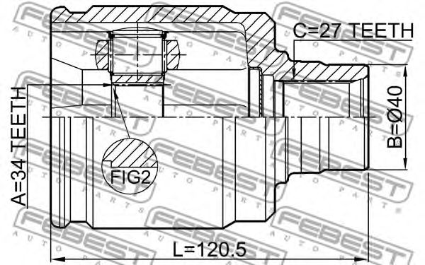 Купить запчасть FEBEST - 0311-CL20RH ШРУС 0311-CL20RH