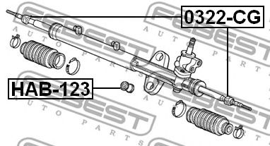 Купить запчасть FEBEST - 0322-CG Тяга рулевая 0322-CG