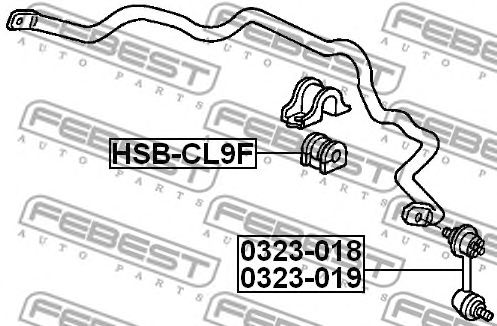 Купить запчасть FEBEST - 0323-018 Тяга стабилизатора передн левая HONDA ACCORD CL# 2002-2008 0323-018