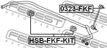 Купить запчасть FEBEST - 0323-FKF Тяга стабилизатора 0323-FKF