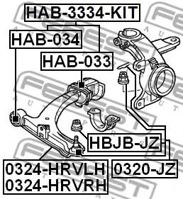 Купить запчасть FEBEST - 0324-HRVLH Рычаг подвески 0324-HRVLH