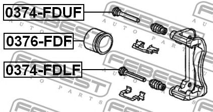 Купить запчасть FEBEST - 0374-FDLF Втулка направляющая передн суппорта HONDA ACCORD CL# 2002-2008 0374-FDLF