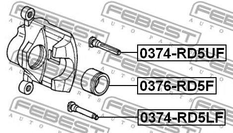 Купить запчасть FEBEST - 0374-RD5UF Втулка направляющая тормозного суппорта HONDA CIVIC FD1 2006-2011 0374-RD5UF