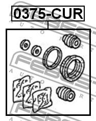 Купить запчасть FEBEST - 0375-CUR Ремкомплект суппорта задний 0375-CUR