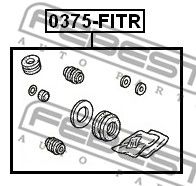 Купить запчасть FEBEST - 0375-FITR Ремкомплект задн суппорта HONDA CIVIC 95-01 0375-FITR