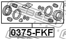 Купить запчасть FEBEST - 0375-FKF Ремкомплект передн суппорта HONDA CIVIC FD 2006-2012 0375-FKF