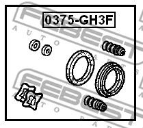 Купить запчасть FEBEST - 0375-GH3F Ремкомплект передн суппорта HONDA ACCORD 90-02 0375-GH3F