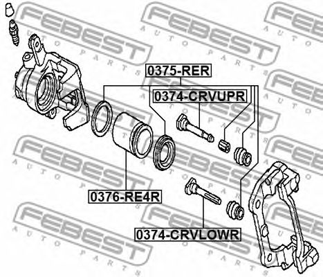 Купить запчасть FEBEST - 0375-RER Ремкомплект задн суппорта HONDA CR-V 07-17 0375-RER