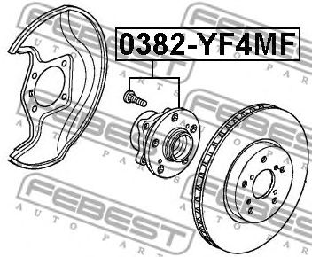 Купить запчасть FEBEST - 0382-YF4MF Ступица в сборе передняя ACURA MDX 2007-2013, HONDA PILOT 2009-2015 0382-YF4MF