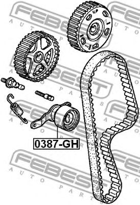 Купить запчасть FEBEST - 0387-GH Ролик натяжной ГРМ HONDA CIVIC EK1 1996-2000 0387-GH