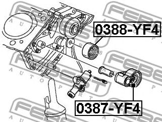 Купить запчасть FEBEST - 0388-YF4 Ролик обводной HONDA ACCORD CL# (2002-2008) 0388-YF4