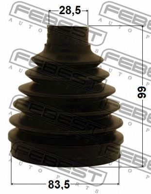 Купить запчасть FEBEST - 0415P-V97 Пыльник ШРУСа внутр (83.5X99X28.5) MITSUBISHI PAJERO IV/MONTERO (06- ) 0415P-V97