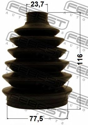 Купить запчасть FEBEST - 0417P-CU2 Пыльник ШРУСа внешний MITSUBISHI LANCER, CEDIA CS,CT 2000.03-2009.08 0417P-CU2