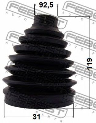 Купить запчасть FEBEST - 0417P-CW6 Пыльник ШРУСа внешний MITSUBISHI OUTLANDER CW# 2006-2012 0417P-CW6