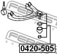 Купить запчасть FEBEST - 0420-505 Опора шаровая 0420-505