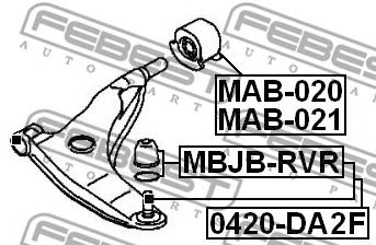 Купить запчасть FEBEST - 0420-DA2F Опора шаровая 0420-DA2F