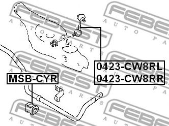 Купить запчасть FEBEST - 0423-CW8RR Тяга стабилизатора задн правая MITSUBISHI OUTLANDER CW# 2006-2012 0423-CW8RR