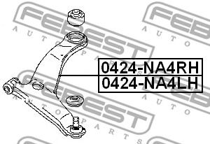 Купить запчасть FEBEST - 0424-NA4LH Рычаг подвески 0424-NA4LH