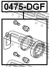 Купить запчасть FEBEST - 0475-DGF Ремкомплект суппорта передний MITSUBISHI CARISMA 95-03 0475-DGF
