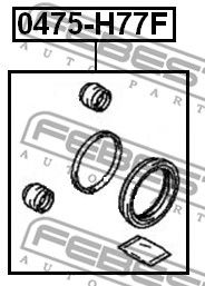 Купить запчасть FEBEST - 0475-H77F Ремкомплект тормозного суппорта 0475-H77F