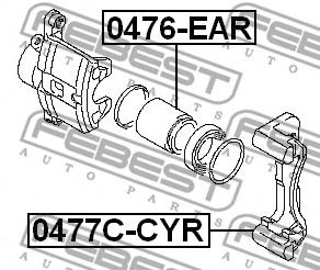 Купить запчасть FEBEST - 0477C-CYR Скоба задн суппорта MITSUBISHI LANCER CS 2000-2009 0477C-CYR