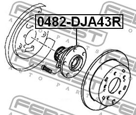 Купить запчасть FEBEST - 0482-DJA43R Ступица 0482-DJA43R