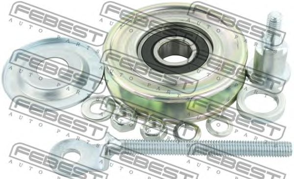 Купить запчасть FEBEST - 0487-P15W Ролик натяжной ремня конд с крепл MITSUBISHI PAJERO/MONTERO SPORT 96-06 0487-P15W