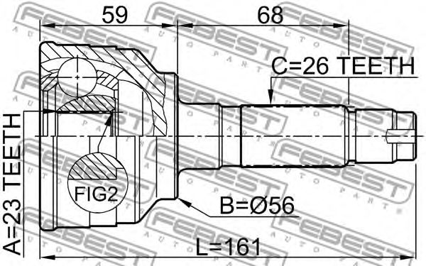 Купить запчасть FEBEST - 0510-MPV ШРУС 0510-MPV