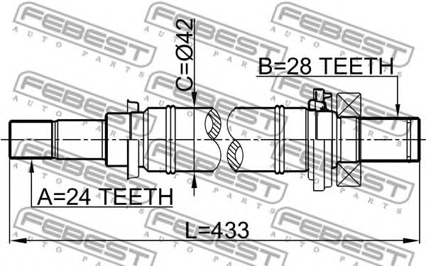 Купить запчасть FEBEST - 0512-M316MT Вал привода MAZDA 3 BK 2003-2008 0512-M316MT