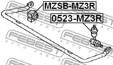 Купить запчасть Febest - 0523MZ3R Тяга стабилизатора  зад прав/лев MAZDA 3 BK 2003-2008