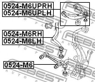 Купить запчасть FEBEST - 0524-M6UPLH Рычаг подвески 0524-M6UPLH