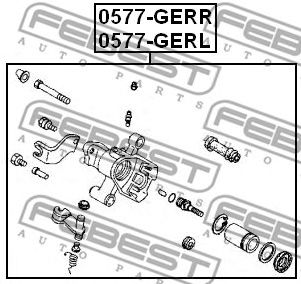 Купить запчасть FEBEST - 0577-GERL Суппорт тормозной 0577-GERL