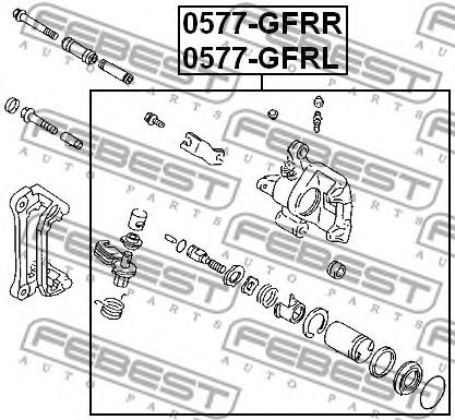 Купить запчасть FEBEST - 0577-GFRR Суппорт тормозной 0577-GFRR