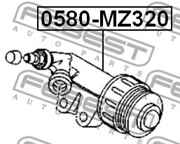 Купить запчасть FEBEST - 0580-MZ320 Цилиндр сцепления рабочий MAZDA 3 (BK/BL) 03-13, 5 (CR/CW) 05-15, AXELA 03-09 0580-MZ320