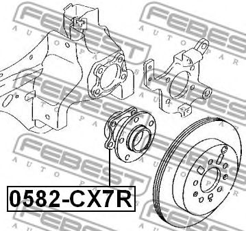Купить запчасть FEBEST - 0582-CX7R Ступица в сборе задняя MAZDA CX-7 ER 2006-2012 0582-CX7R