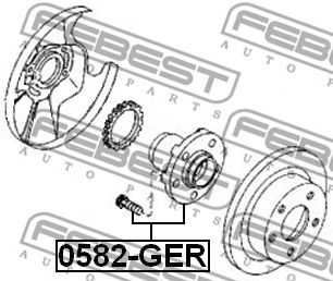 Купить запчасть FEBEST - 0582-GER Ступица задняя MAZDA 626 GE 1991-1997 0582-GER