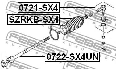 Купить запчасть FEBEST - 0721-SX4 Наконечник рулевой 0721-SX4
