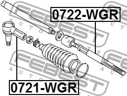 Купить запчасть FEBEST - 0721-WGR Наконечник рулевой SUZUKI LIANA, BALENO 0721-WGR