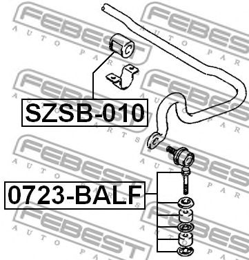 Купить запчасть FEBEST - 0723-BALF Тяга стабилизатора 0723-BALF