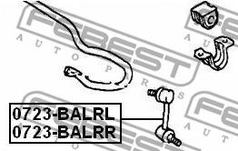 Купить запчасть FEBEST - 0723-BALRL Тяга стабилизатора задн левая SUZUKI BALENO 0723-BALRL