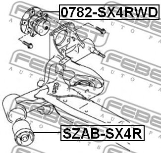 Купить запчасть Febest - 0782SX4RWD Ступица колеса зад прав/лев SUZUKI SX4 RW415/RW416/RW419/RW420 2006-2013