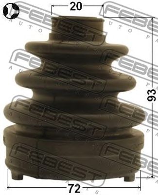 Купить запчасть Febest - 0815G12 Пыльник ШРУСа внутреннего (комплект) SUBARU LEGACY B12 1998.04-2003.06 [EL]/72*93*20 ММ