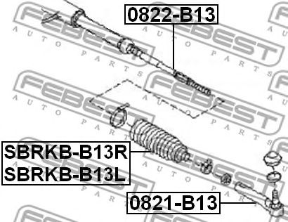 Купить запчасть Febest - 0821B13 Наконечник рулевой тяги перед прав/лев SUBARU IMPREZA G11 2000.02-2007.04 [JP]