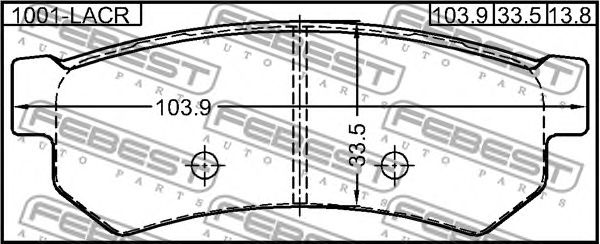 Купить запчасть FEBEST - 1001-LACR Колодки задние CHEVROLET LACETTI 1001-LACR